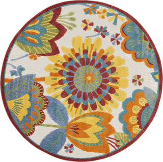 Nourison Aloha ALH25 Multicolor Area Rug Round