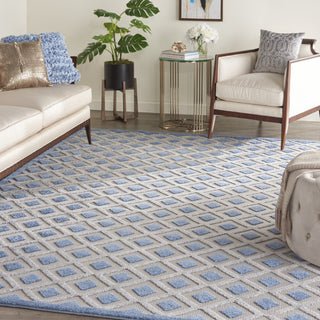 Nourison Aloha ALH26 Blue/Grey Area Rug Room Scene Featured