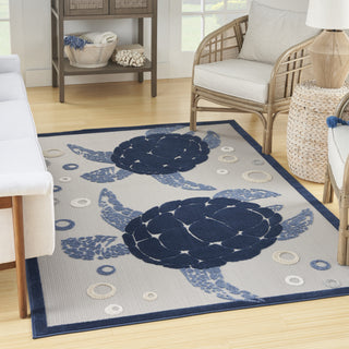 Nourison Aloha ALH27 Navy Blue Area Rug Detail Image