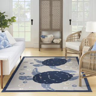 Nourison Aloha ALH27 Navy Blue Area Rug Detail Image