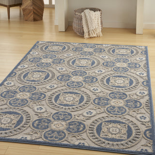 Nourison Aloha ALH30 Blue/Grey Area Rug Detail Image