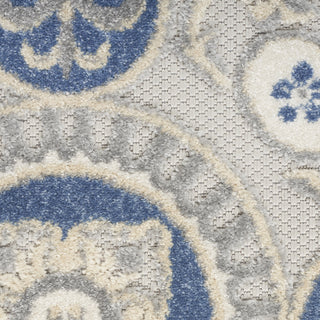 Nourison Aloha ALH30 Blue/Grey Area Rug Detail Image