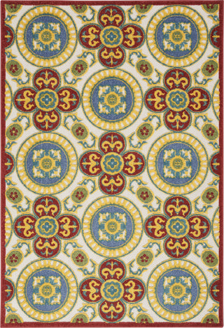 Nourison Aloha ALH30 Red/Multi Area Rug Detail Image