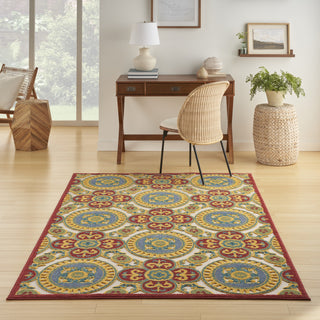 Nourison Aloha ALH30 Red/Multi Area Rug Detail Image