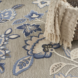 Nourison Aloha ALH31 Blue/Grey Area Rug Detail Image