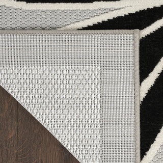 Nourison Aloha ALH33 Black White Area Rug Detail Image