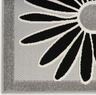 Nourison Aloha ALH33 Black White Area Rug Detail Image