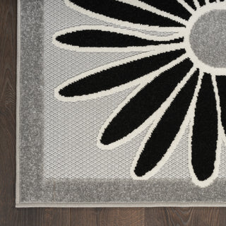 Nourison Aloha ALH33 Black White Area Rug Detail Image