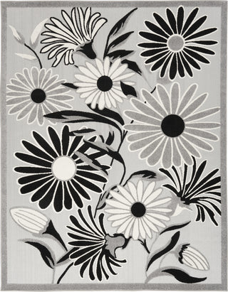 Nourison Aloha ALH33 Black White Area Rug Detail Image