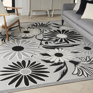 Nourison Aloha ALH33 Black White Area Rug Detail Image