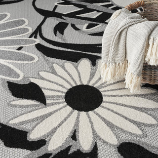 Nourison Aloha ALH33 Black White Area Rug Detail Image