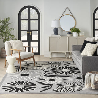 Nourison Aloha ALH33 Black White Area Rug Detail Image