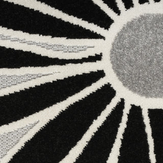 Nourison Aloha ALH33 Black White Area Rug Detail Image