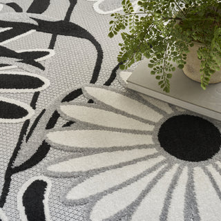 Nourison Aloha ALH33 Black White Area Rug Main Image