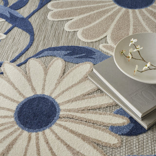 Nourison Aloha ALH33 Blue/Grey Area Rug Detail Image