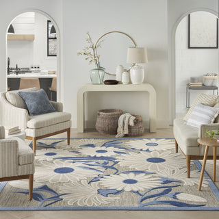 Nourison Aloha ALH33 Blue/Grey Area Rug Detail Image