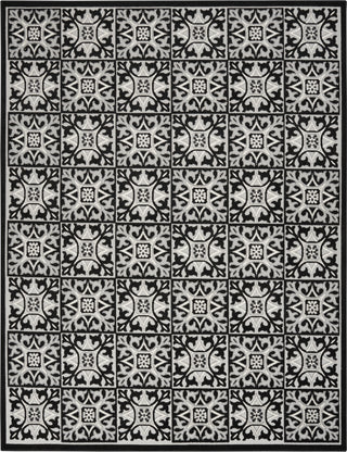 Nourison Aloha ALH34 Black White Area Rug Detail Image