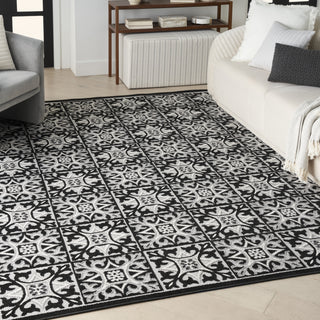 Nourison Aloha ALH34 Black White Area Rug Detail Image