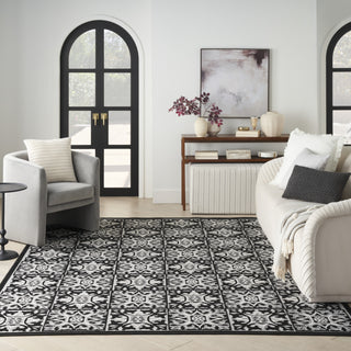 Nourison Aloha ALH34 Black White Area Rug Detail Image