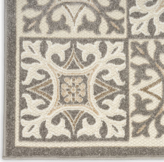 Nourison Aloha ALH34 Ivory/Grey Area Rug Detail Image