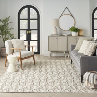 Nourison Aloha ALH35 Ivory/Grey Area Rug Detail Image