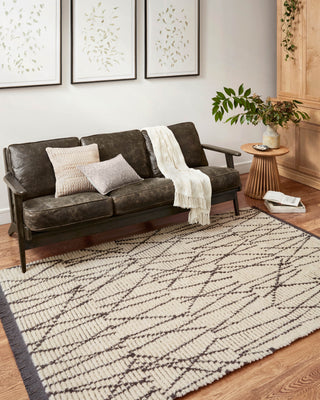 Chris Loves Julia x Loloi Alice ALI-01 Cream/Charcoal Area Rug Lifestyle Image Feature