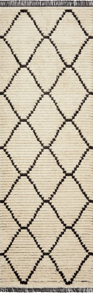 Loloi Alice ALI-04 Cream/Charcoal Area Rug by Chris Loves Julia 2'7''x8'0'' Runner