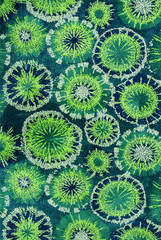 KAS Allure 4060 Green Starburst Hand Tufted Area Rug