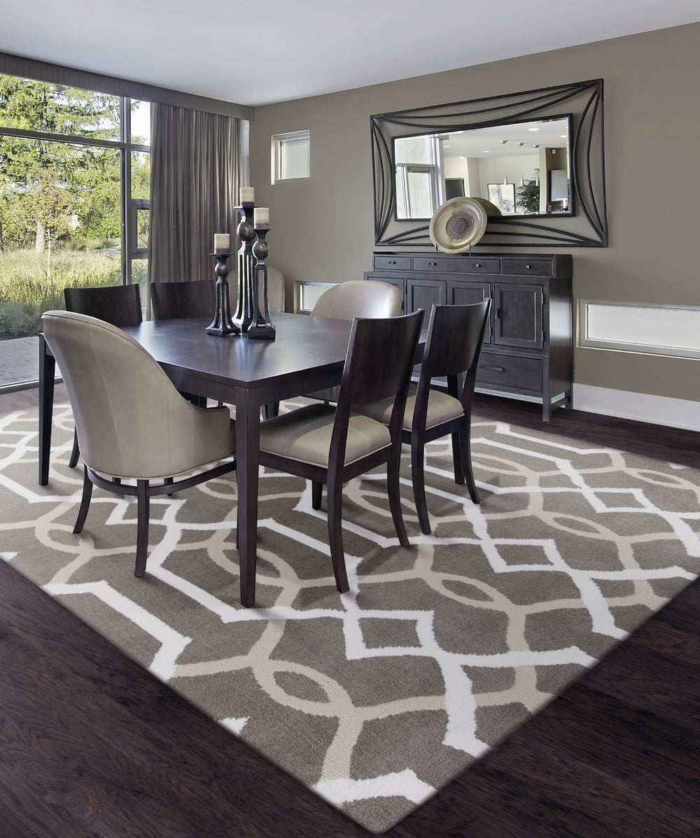 KAS Allure 4081 Taupe Gramercy Area Rug Main Image Feature