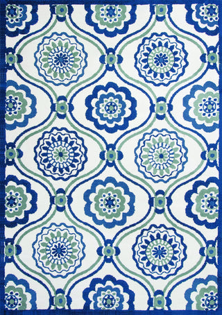 KAS Allure 4082 Ivory/Navy Mosaic Area Rug main image