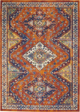 Nourison Allur ALR02 Orange Multicolor Area Rug