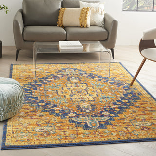 Nourison Allur ALR04 Orange Multicolor Area Rug Room Scene Feature