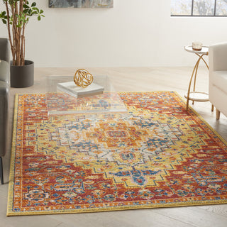 Nourison Allur ALR04 Red Multicolor Area Rug Room Scene Feature