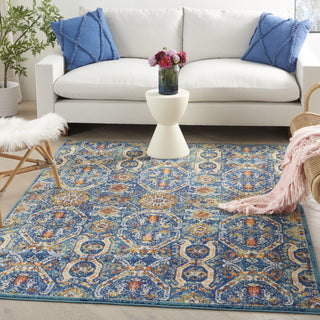 Nourison Allur ALR05 Blue Multicolor Area Rug Room Scene Feature