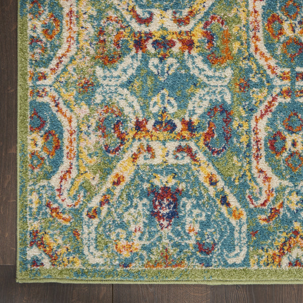 Nourison Allur ALR05 Turquoise Multicolor Area Rug – Incredible Rugs ...