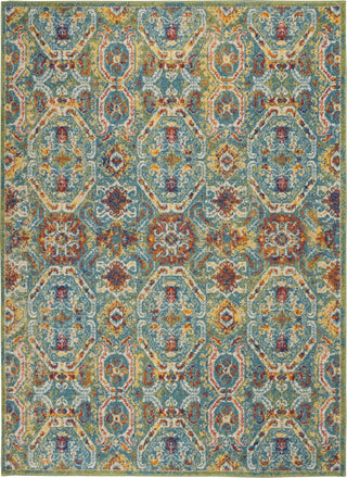 Nourison Allur ALR05 Turquoise Multicolor Area Rug