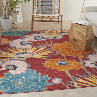 Nourison Allur ALR06 Red Multicolor Area Rug Room Scene Feature