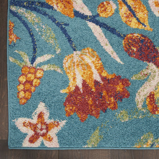 Nourison Allur ALR09 Turquoise Multicolor Area Rug