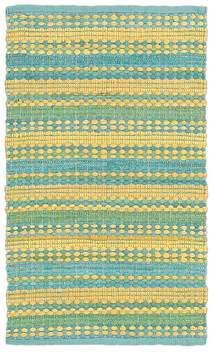 LR Resources Altair 03349 Blue/Yellow Area Rug 5' X 8'