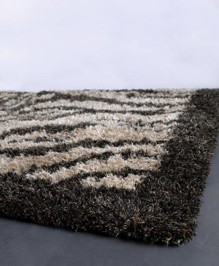 Chandra Amazon AMA-5600 Tan/Brown/Black Area Rug Corner Shot