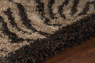 Chandra Amazon AMA-5600 Tan/Brown/Black Area Rug Detail