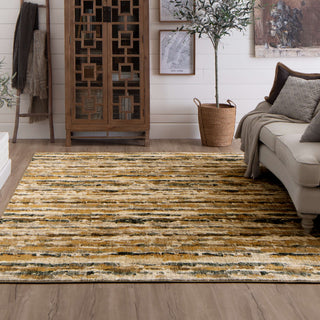 Karastan Expressions Amalgamate Gold Area Rug by Scott Living Lifestyle Image