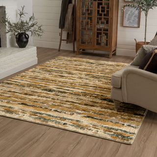 Karastan Expressions Amalgamate Gold Area Rug by Scott Living Lifestyle Image