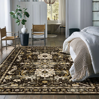 Karastan Bobby Berk (Series 1) Amara Charcoal Area Rug Lifestyle Image Feature