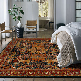 Karastan Bobby Berk (Series 1) Amara Sapphire Area Rug Lifestyle Image Feature