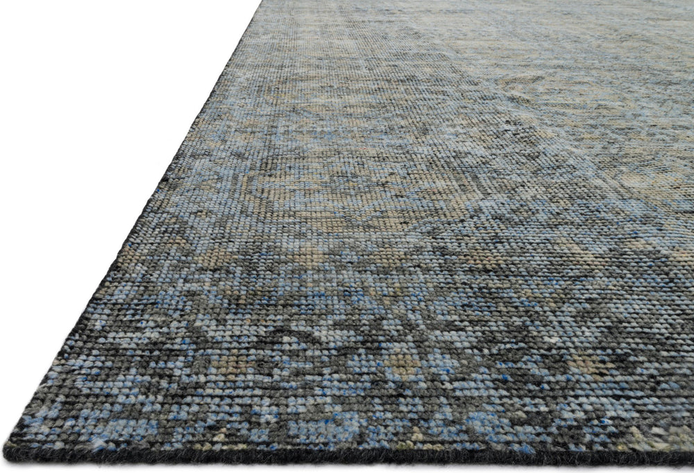 Loloi Amara AMM-05 Blue/Gold Area Rug Round Image Feature