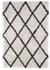 JazzyFloors Silky Shag 0657 Ivory/Gray Area Rug main image