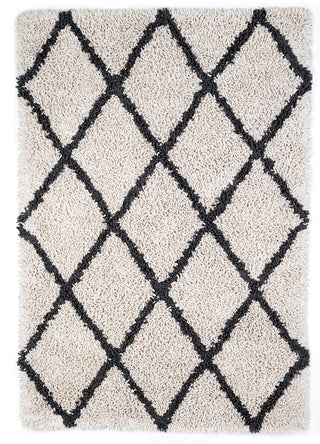 JazzyFloors Silky Shag 0657 Ivory/Gray Area Rug main image