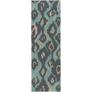 Surya Alameda AMD-1063 Teal Area Rug by Beth Lacefield 2'6'' x 8' Runner