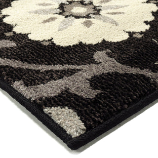 Orian Rugs American Classics Borrego Black Area Rug Corner Shot